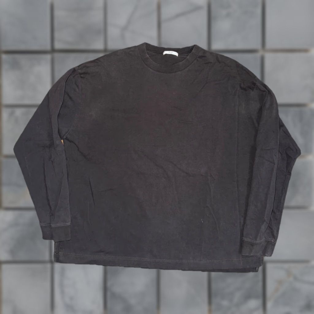 LIDNM Oversized Long Sleeve T-Shirt Men’s M Washed Gray Minimal Streetwear