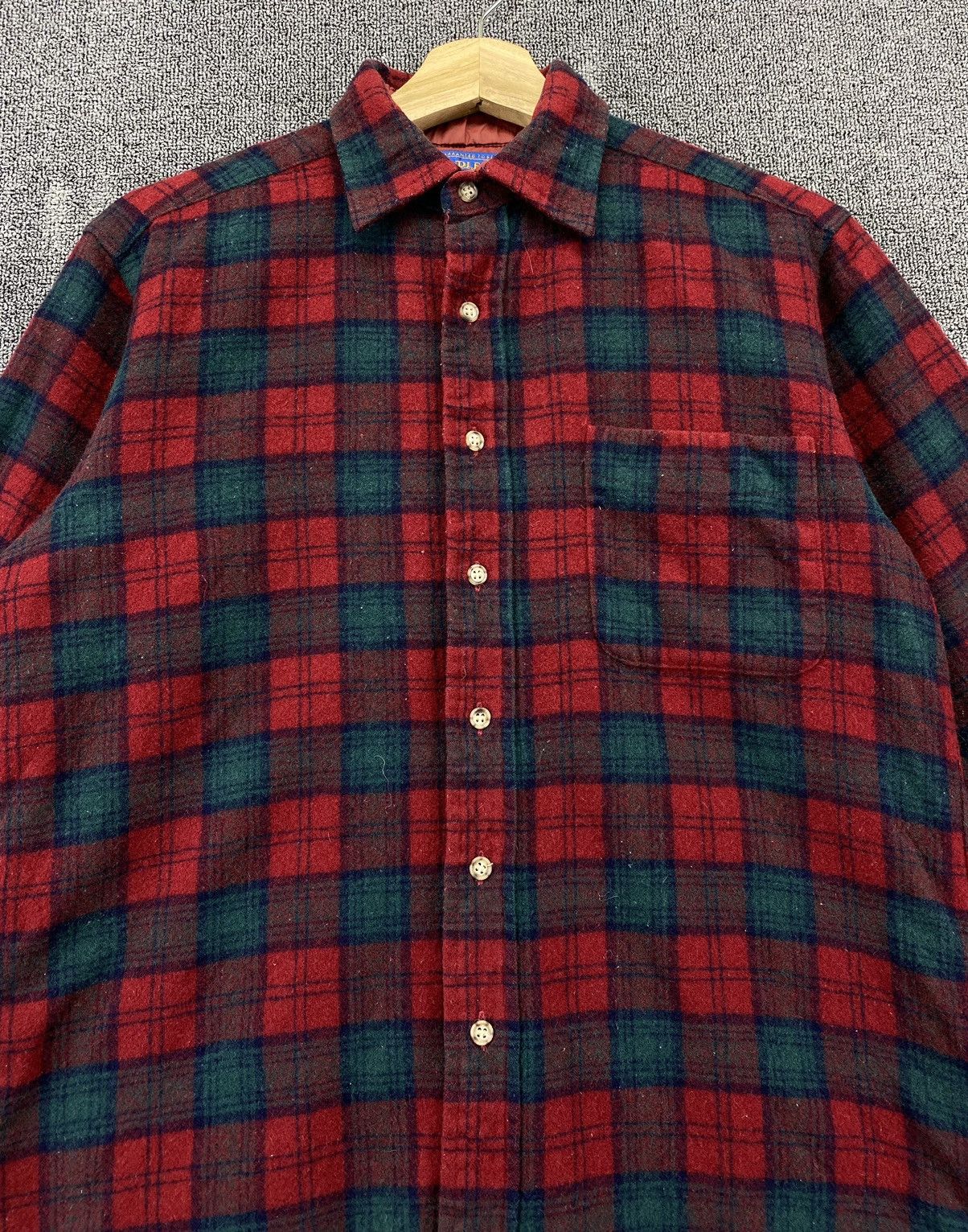 Pendleton Vintage Pendleton Wool Flannel Shadow Plaid Shirts Button Up Size M / US 6-8 / IT 42-44 - 5 Thumbnail