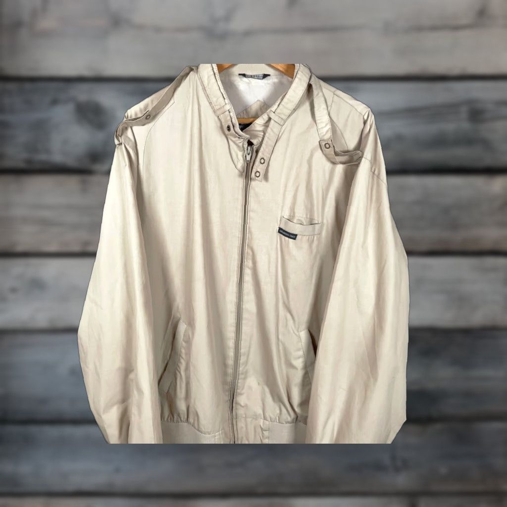 Members Only VTG Members Only Iconic Racer Jacket Adult XL Long Beige Lightweight Size US XL / EU 56 / 4 - 1 Thumbnail