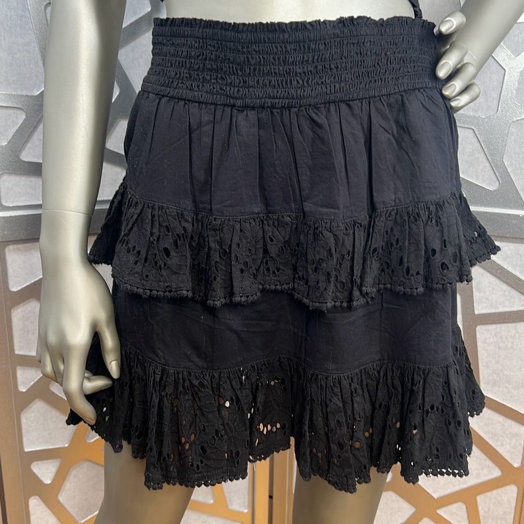Topshop PQ Swim Midnight Ari Eyelet Top and Tired Mini Skirt NWT XS S (005) Size S / US 4 / IT 40 - 7 Thumbnail
