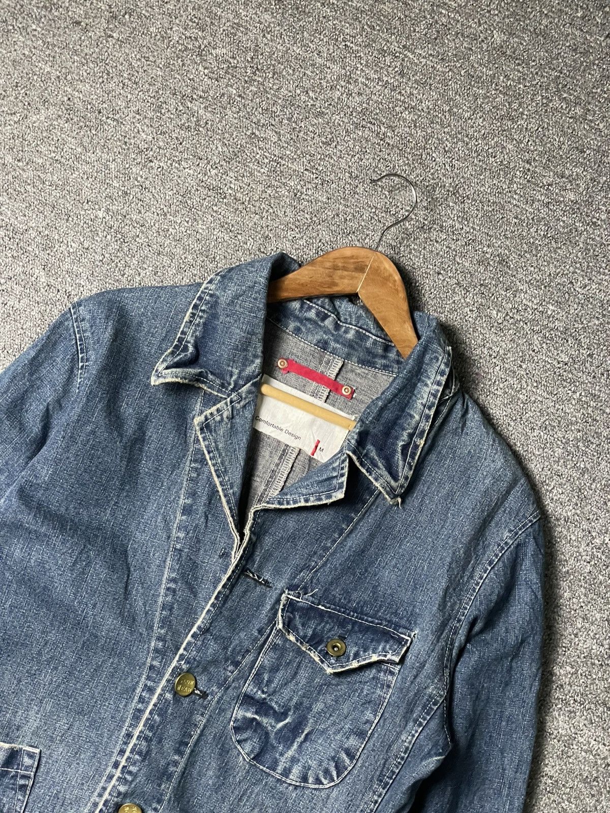 Japanese Brand SLOW WEAR Multi pocket Denim Jacket (95) Size US M / EU 48-50 / 2 - 3 Thumbnail
