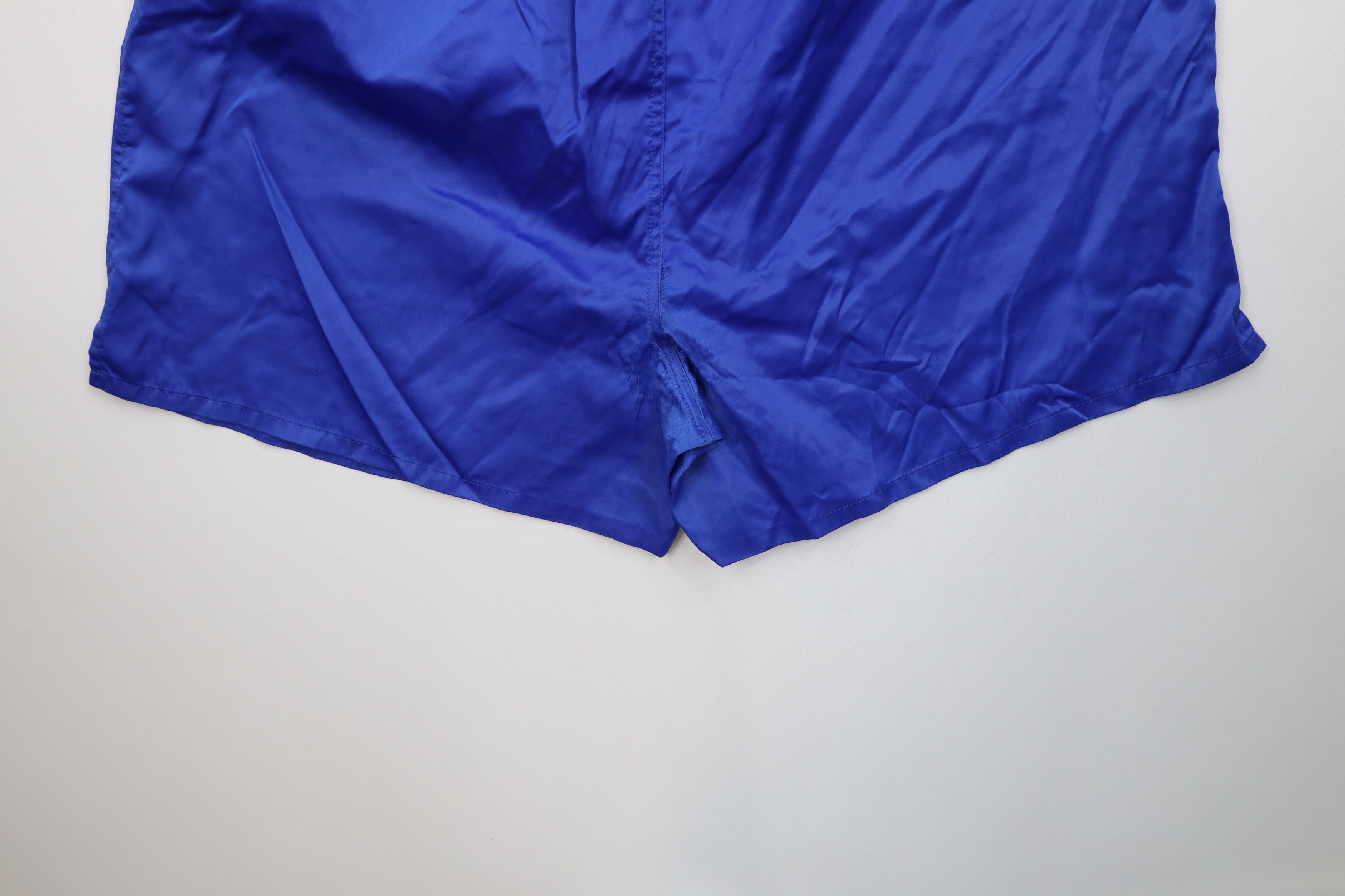 Adidas Vintage 90s Adidas Nylon Running Soccer Shorts Royal Blue Size US 36 / EU 52 - 13 Thumbnail