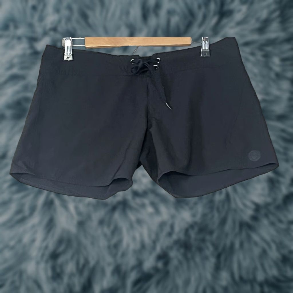 Volcom VOLCOM Beach Board Shorts Women's 9 Black Solid Drawstring Size ONE SIZE - 1 Thumbnail