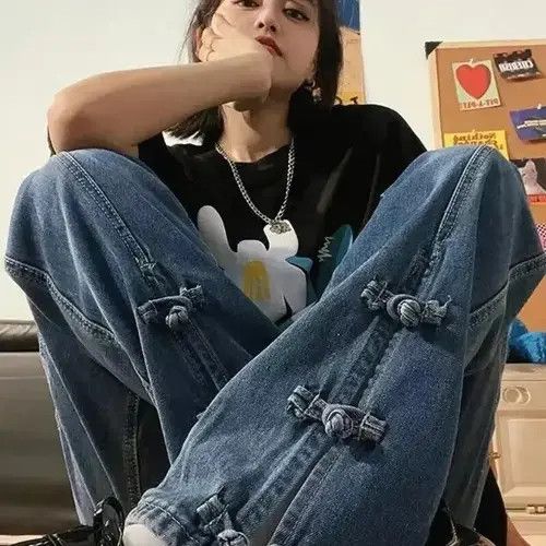 Japanese Brand Pants Korean High Waist Straight Casual Trousers Size 32" / US 10 / IT 46 - 2 Thumbnail