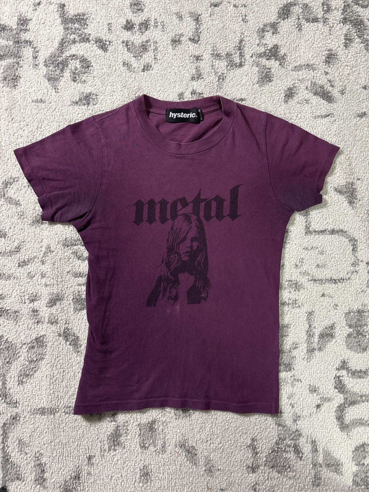 Hysteric Glamour HYSTERIC GLAMOUR METAL T SHIRT (MAROON) Size US XS / EU 42 / 0 - 1 Thumbnail