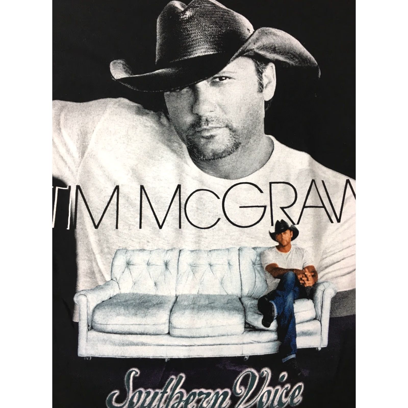 Gildan Tim McGraw Southern Voice Tour 2010 T Shirt Sz S Black Tee EUC Gildan Short Sleeve Men Graphic Tee Size US S / EU 44-46 / 1 - 2 Thumbnail