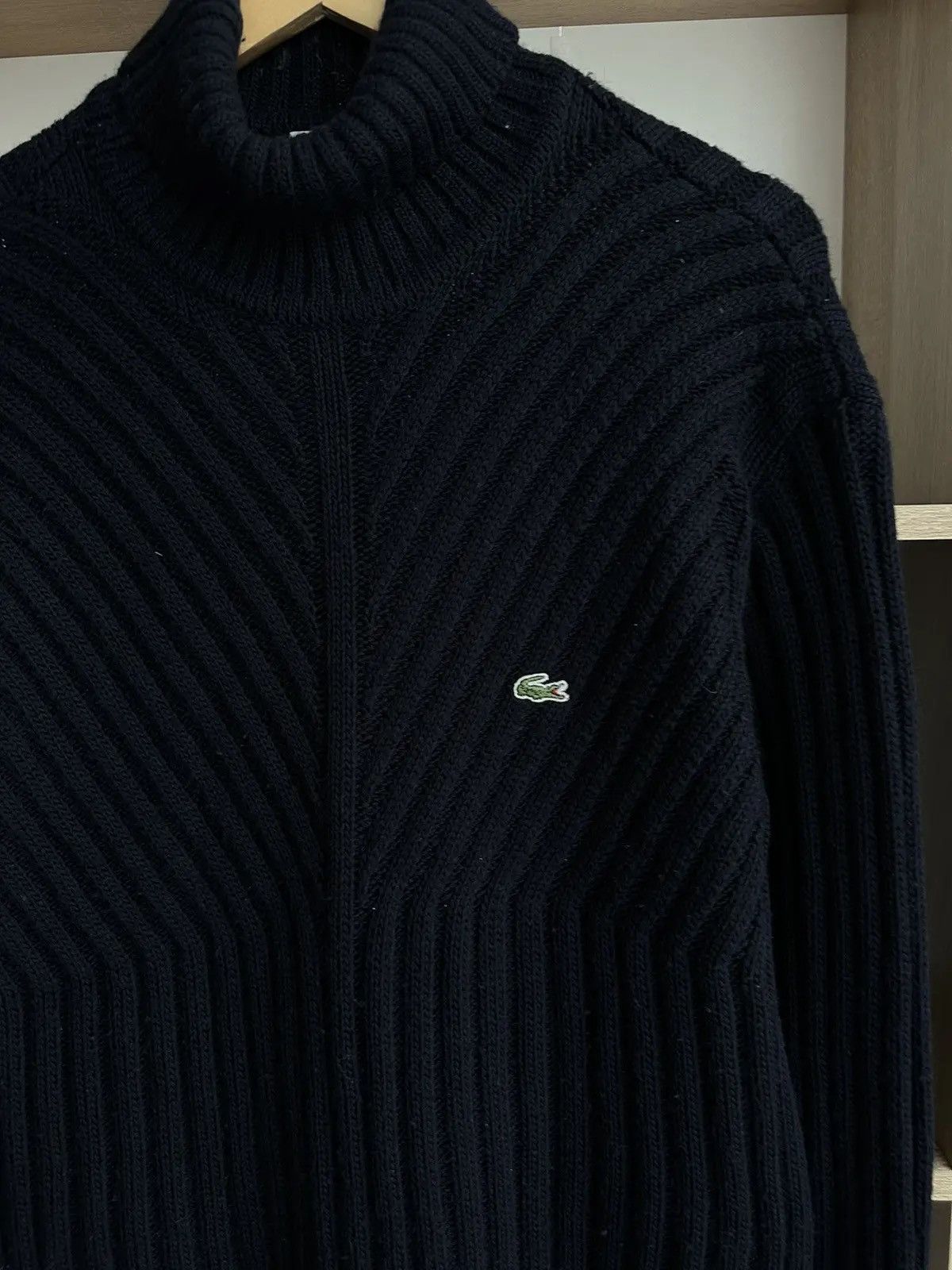Lacoste × Vintage Vintage Lacoste Turtleneck Knitted Wool Blue Sweater Size US M / EU 48-50 / 2 - 5 Thumbnail