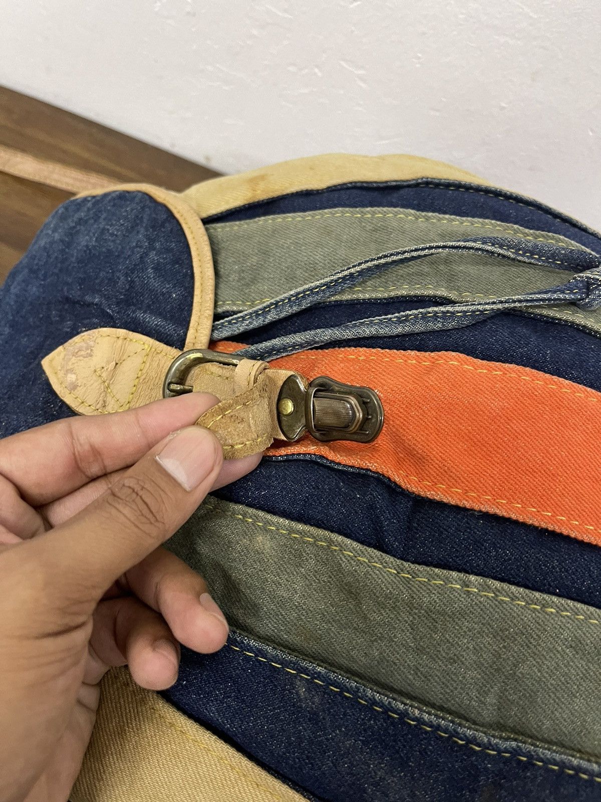Japanese Brand × Vintage Japan denim Pumpkin Rucksack Bag Size ONE SIZE - 14 Thumbnail