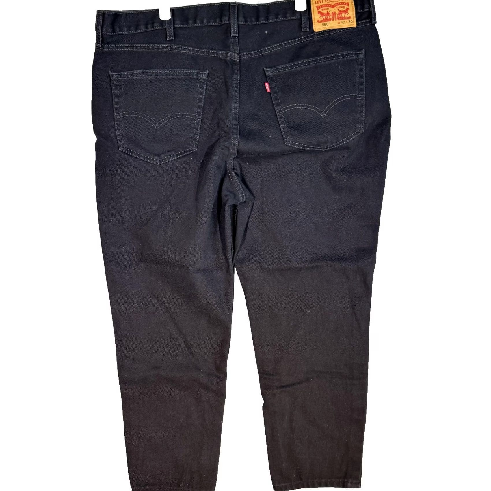 Levi's VINTAGE Levi’s 550 Jeans Mens 42x30 Black Relaxed Fit Tapered Leg Zip Fly Denim Size US 42 / EU 58 - 2 Thumbnail