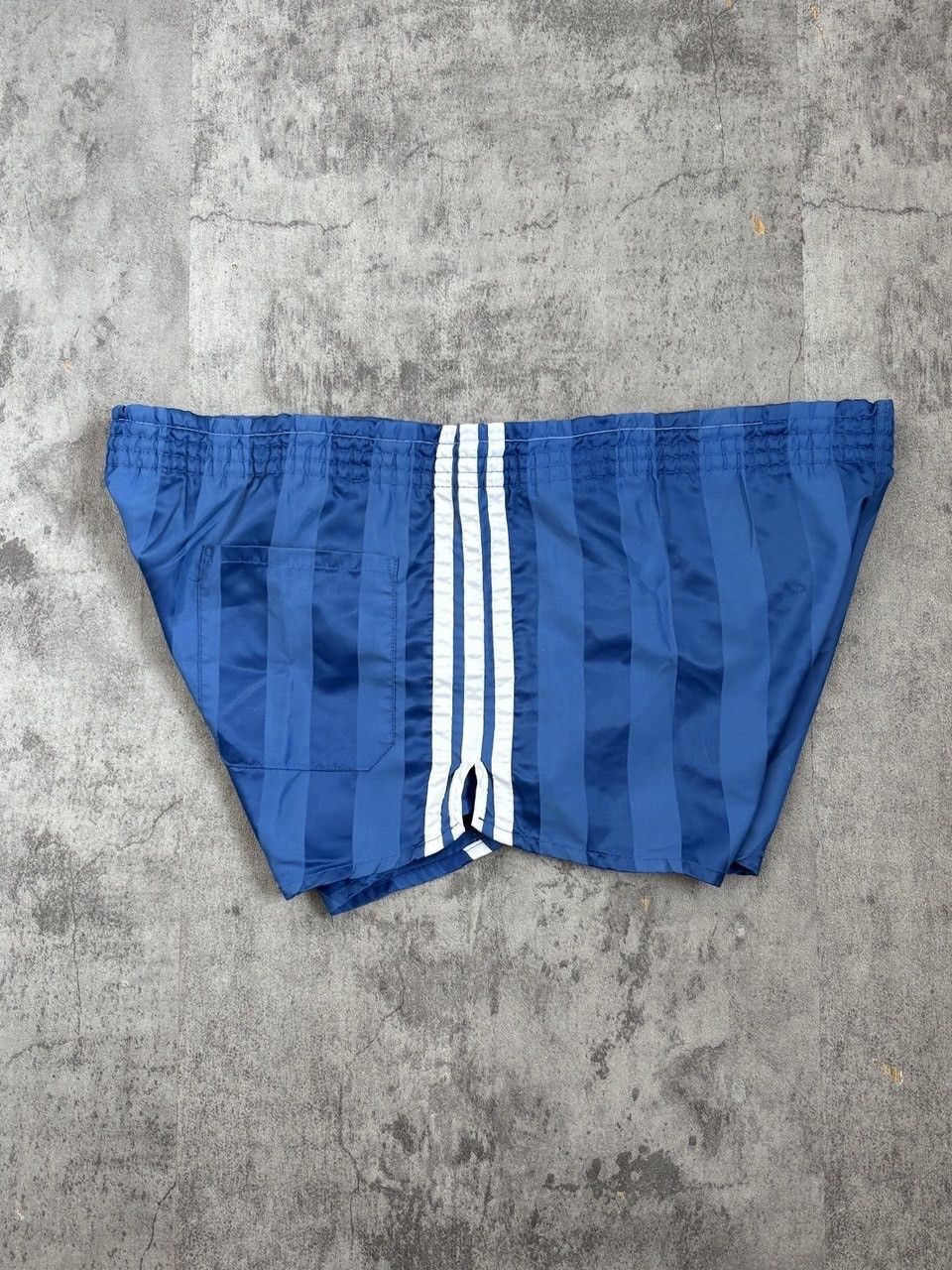 Adidas Vintage 1980's Adidas West Germany Striped Nylon Shorts Blue Size US 36 / EU 52 - 9 Thumbnail