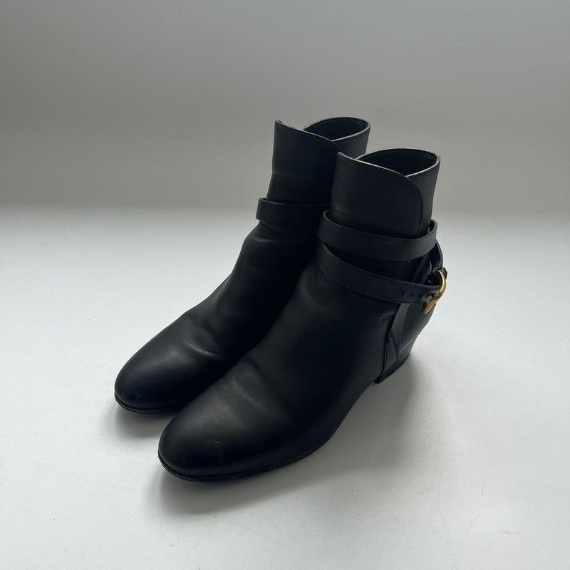 Gucci Gucci Black Leather Ankle Boots Size US 6 / EU 39 - 1 Thumbnail