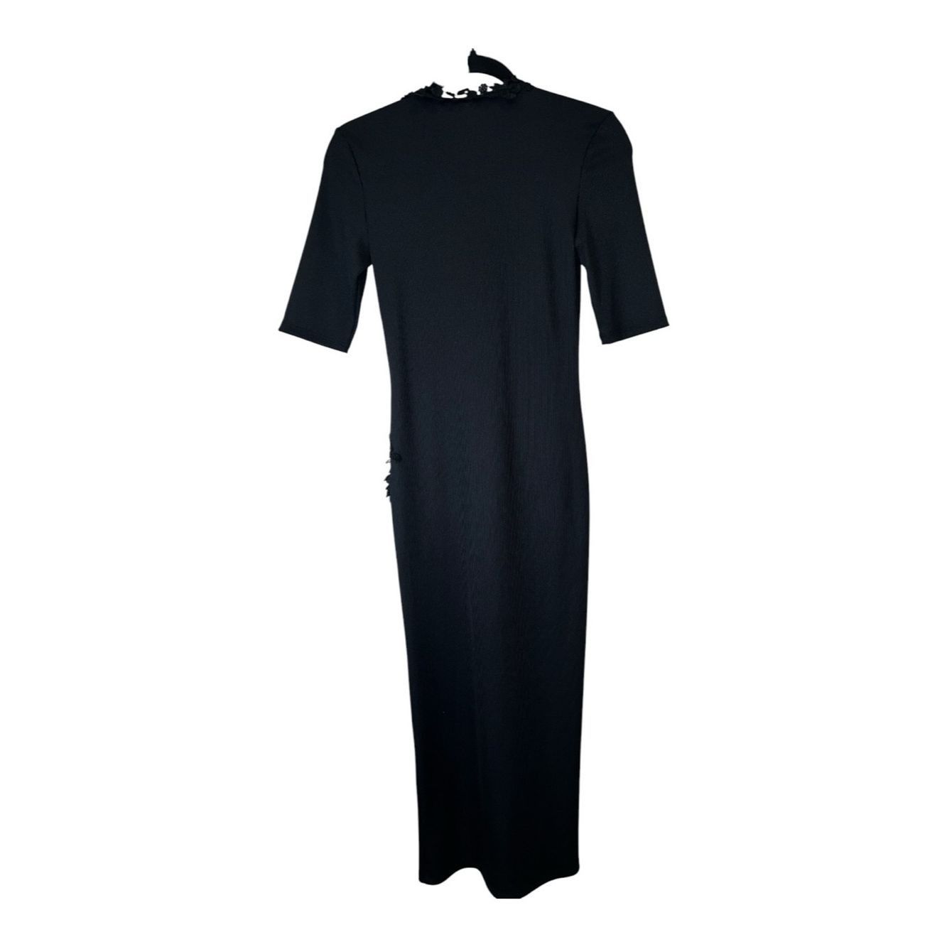 Generation Love Generation Love “Jimena Lace Combo” Ribbed Midi Dress in Bl Size S / US 4 / IT 40 - 2 Thumbnail