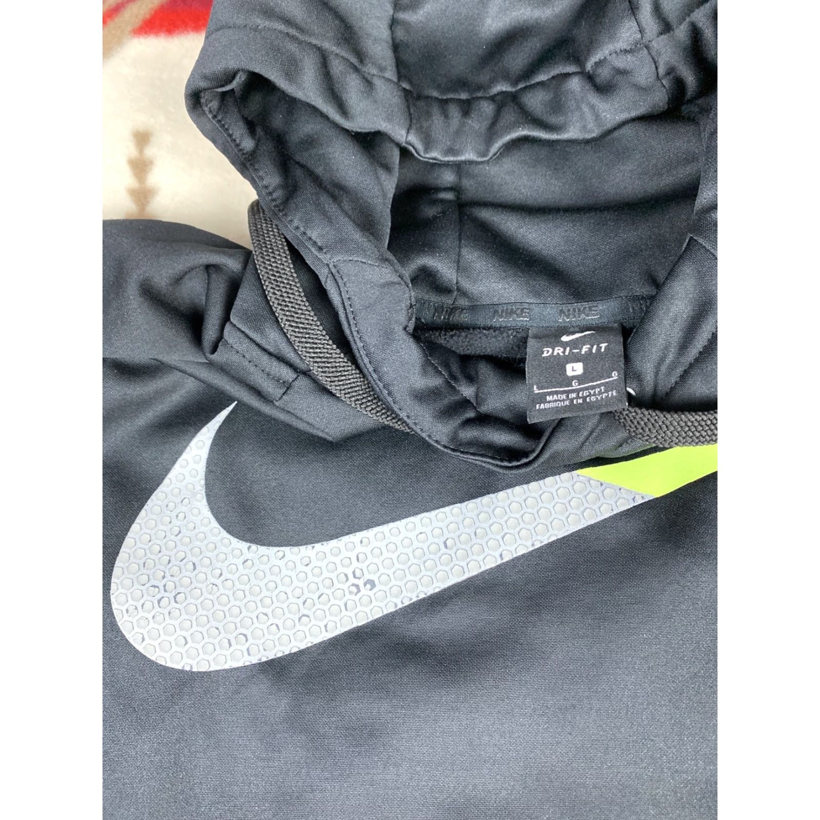 Nike Nike Hoodie Mens Sz L Black Dri Fit Mock Neck Sweatshirt Size US L / EU 52-54 / 3 - 3 Thumbnail