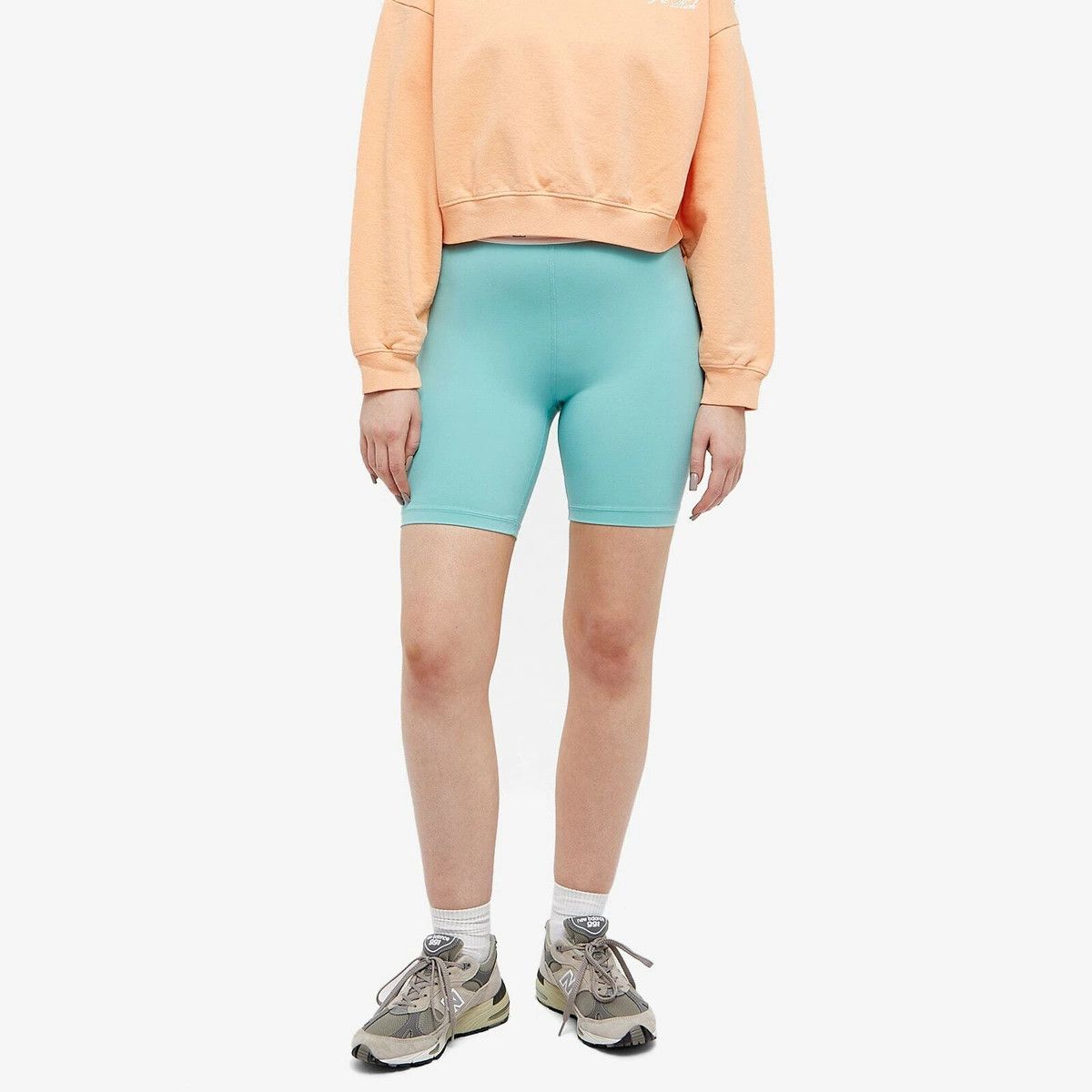Sporty & Rich o1mle0525 80S Runner Biker Short in Light Blue Size 24" / US 00 / IT 34 - 2 Thumbnail