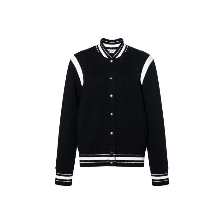 Givenchy Givenchy Black Logo Striped Knit Jacket Size L / US 10 / IT 46 - 1 Thumbnail