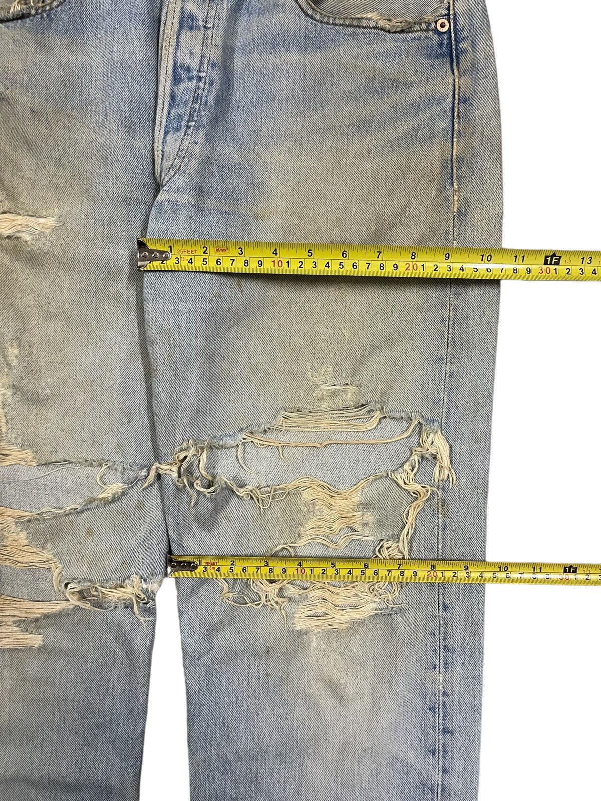 Levi's Vintage Levi’s 501 Destroy Dirty Mud Washed Distressed Jeans Size US 31 - 19 Thumbnail