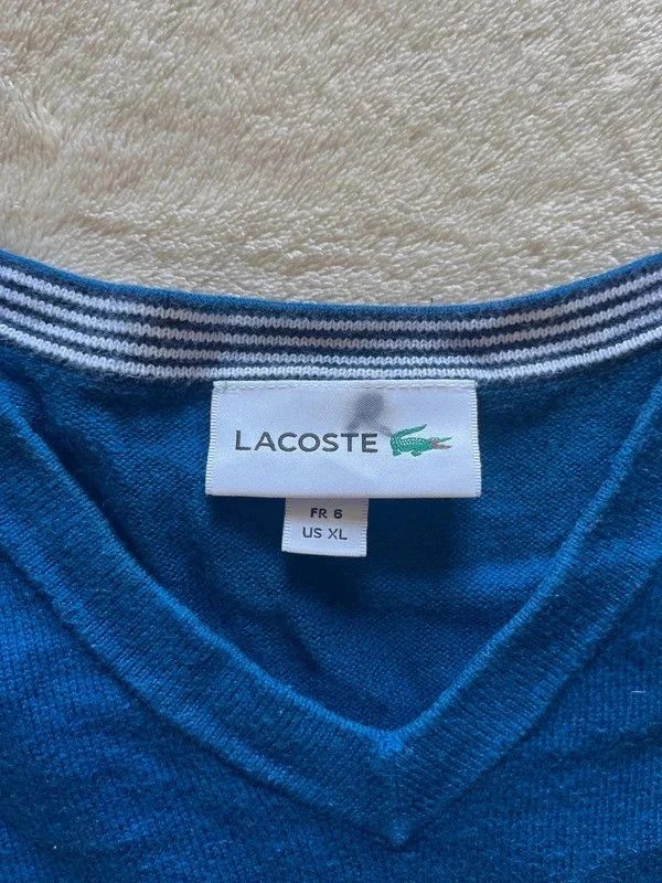 Lacoste Lacoste Blue sweatshirt knitwear size XL Size US XL / EU 56 / 4 - 4 Thumbnail