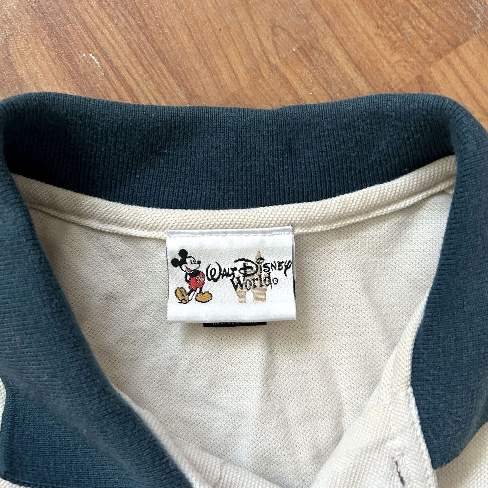 Disney VINTAGE Disney Mickey Mouse golf polo XL Men Cream 90s Size US XL / EU 56 / 4 - 3 Thumbnail