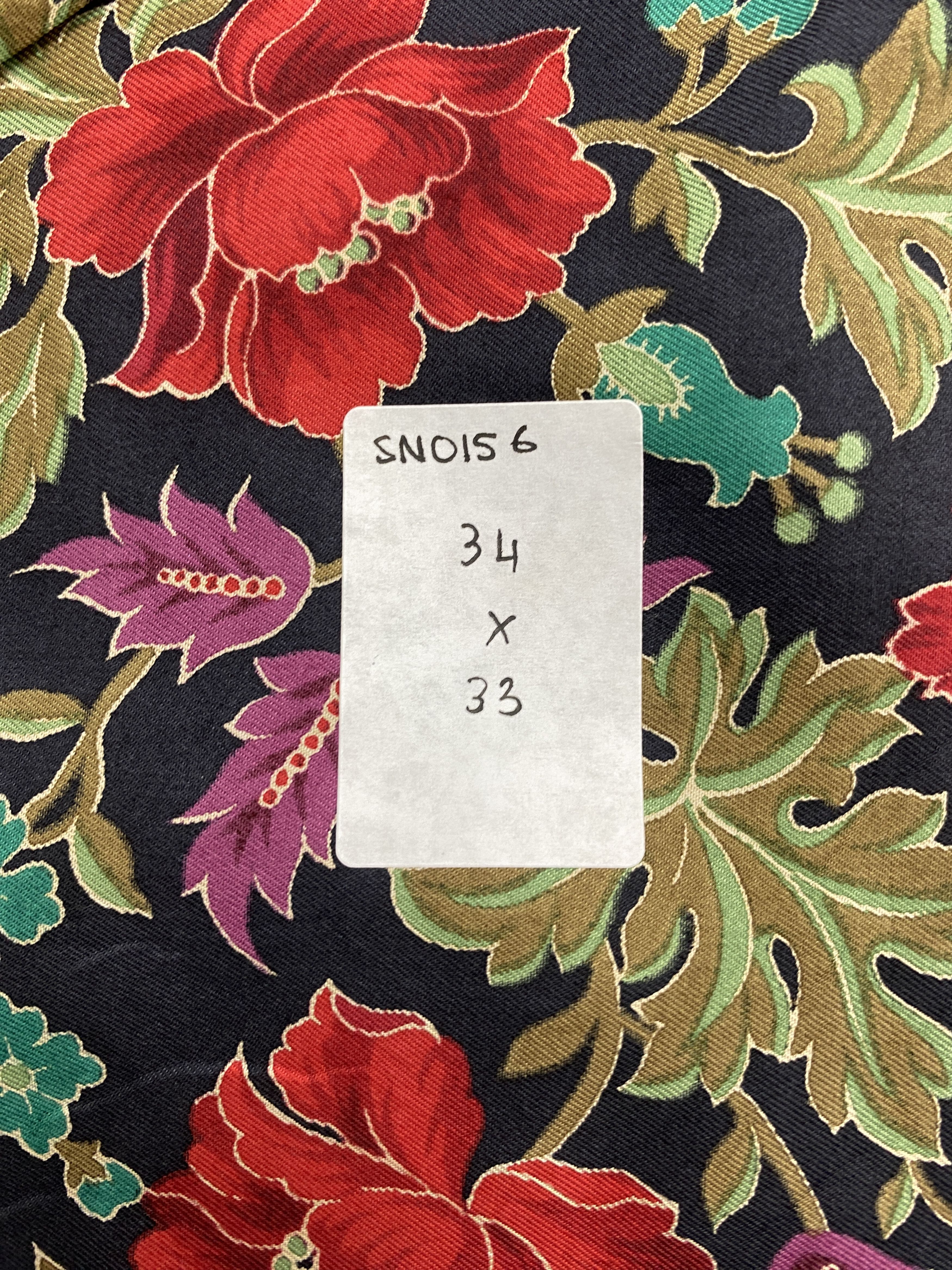 Japanese Brand Antique Harmonize Floral Silk Scarf SN0156 Size ONE SIZE - 6 Thumbnail