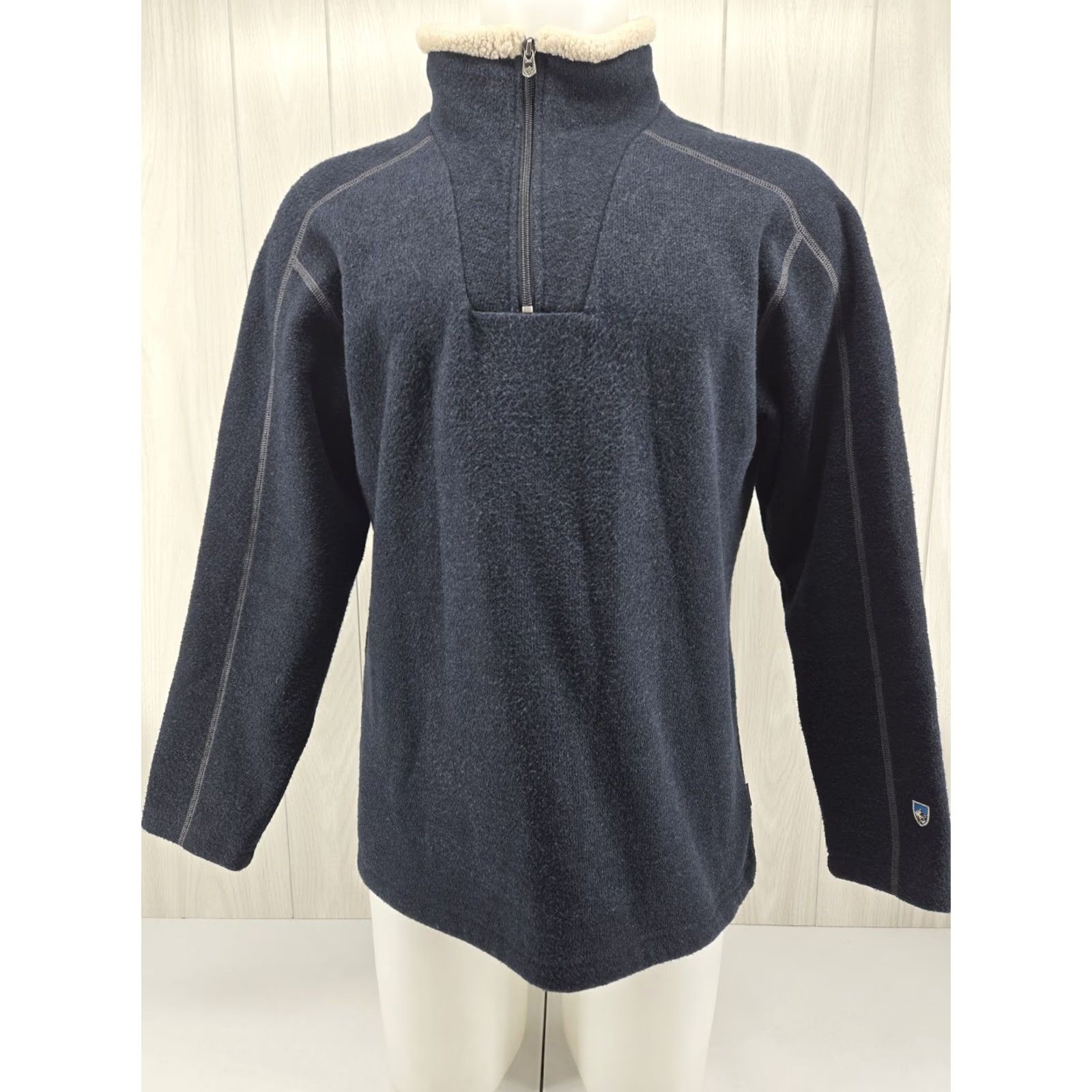 Vintage Kuhl Alfpaca Fleece 1/4 Zip Pullover Blue Men's Large Size US L / EU 52-54 / 3 - 2 Thumbnail