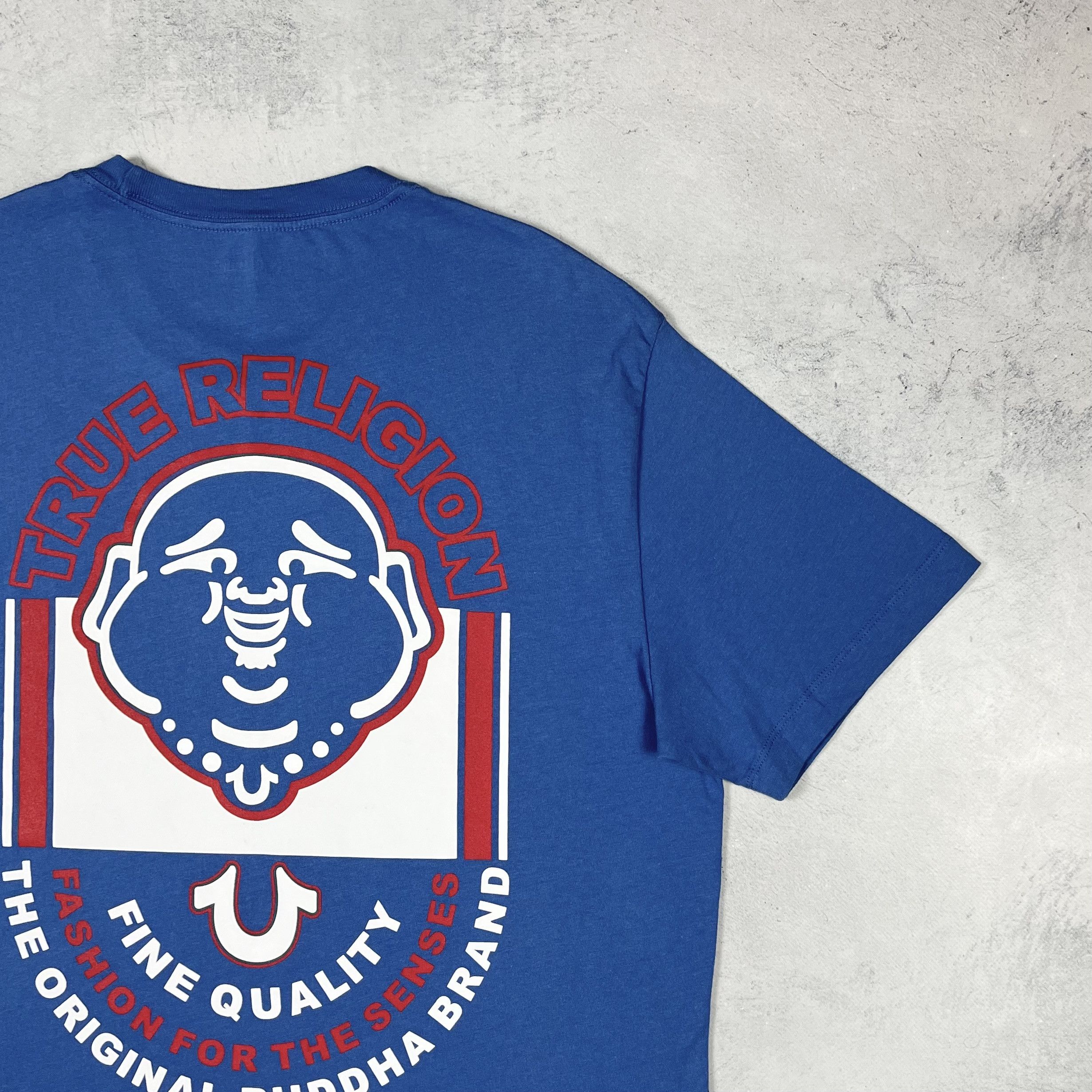 True Religion True Religion Y2K Buddha Arch Logo T Shirt Size US XL / EU 56 / 4 - 3 Thumbnail
