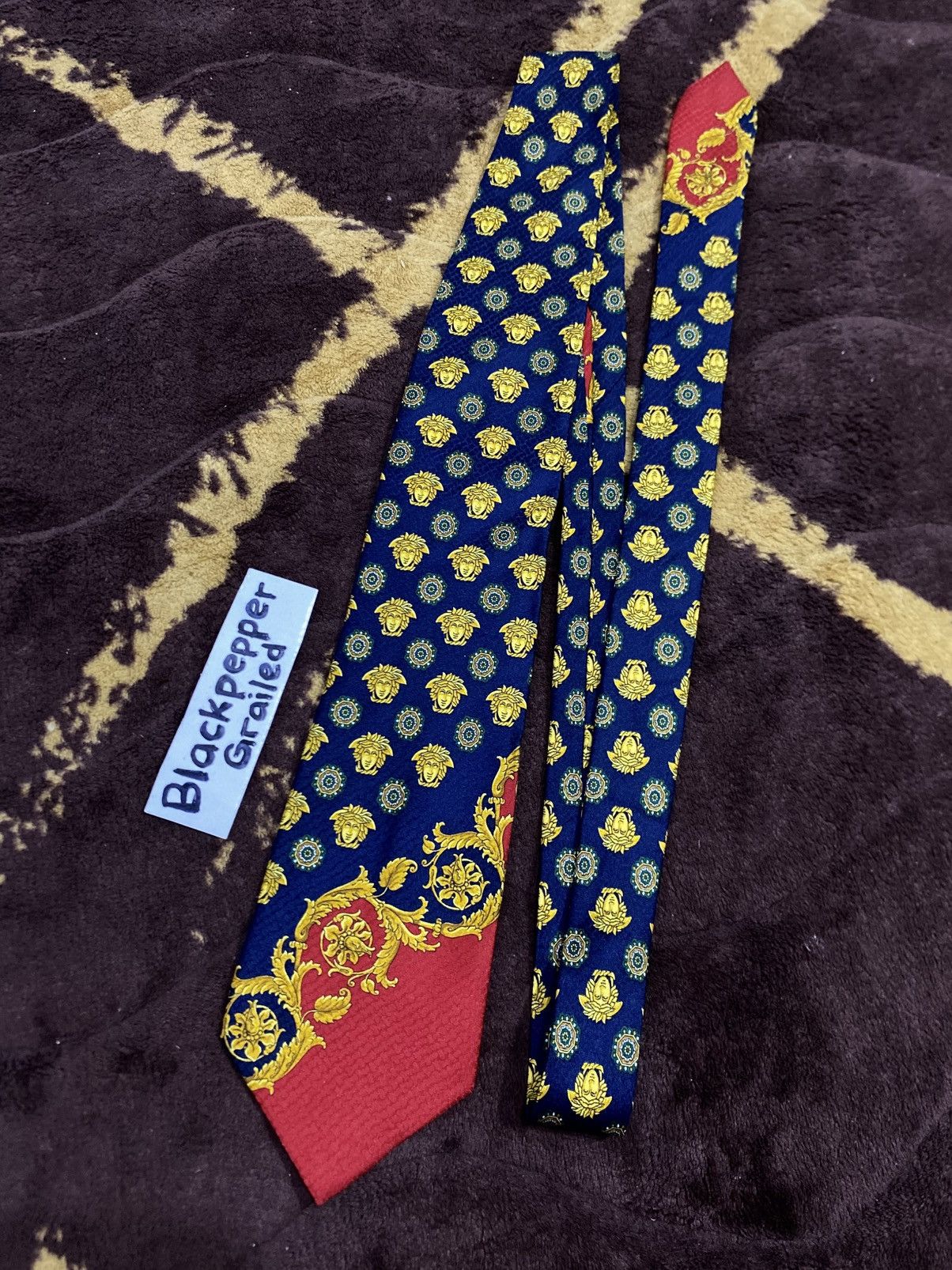 Versace Rare❤️‍🔥 Gianni Versace Baroque Medusa Logo Tie Luxury Italy Size ONE SIZE - 1 Thumbnail