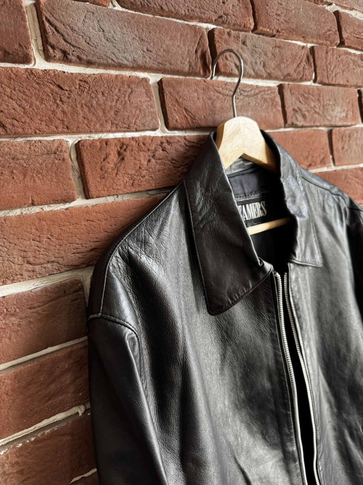 Leather Vintage Genuine Real Leather Jacket High Quality Rock Punk Size US L / EU 52-54 / 3 - 15 Thumbnail