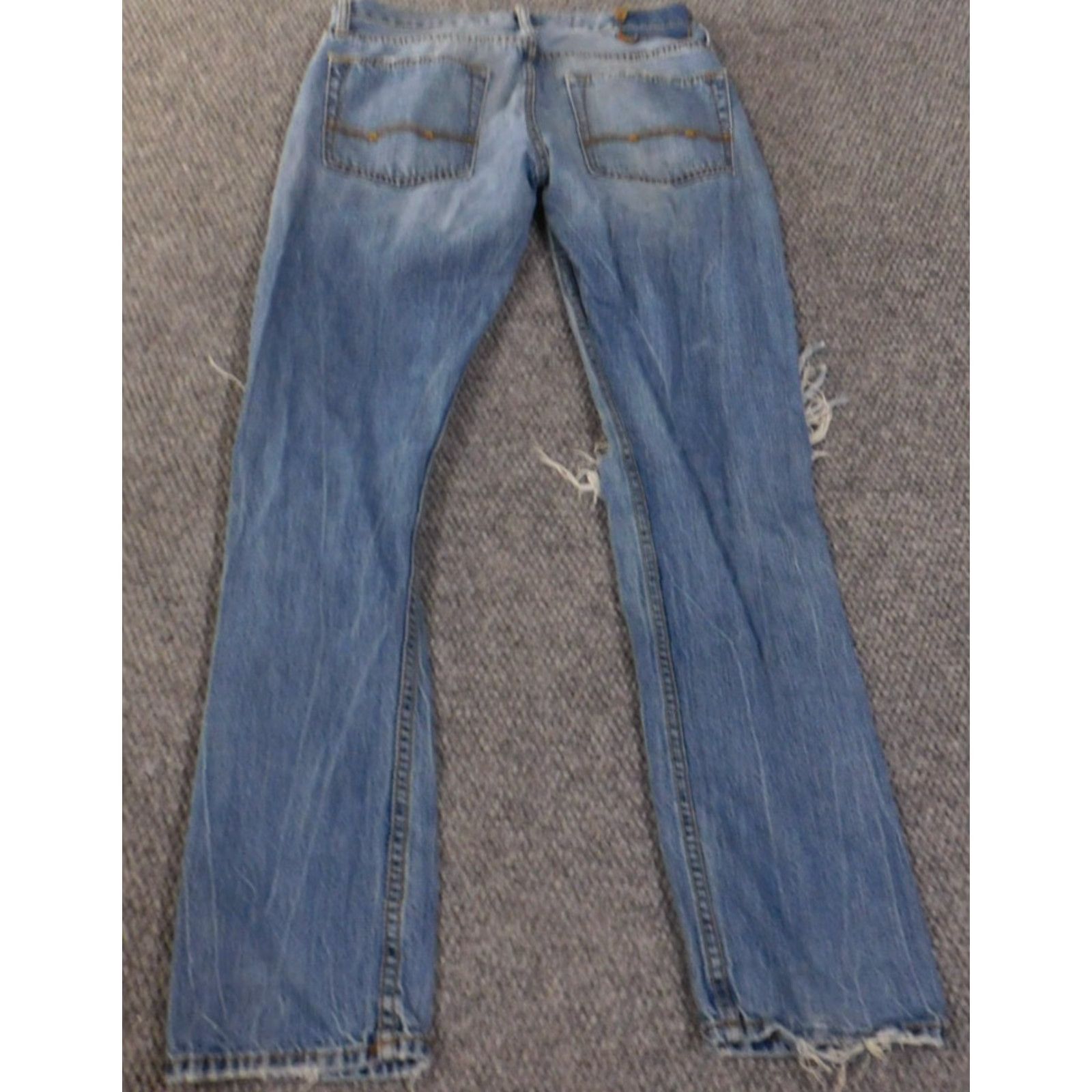 American Eagle Outfitters American Eagle Jeans Mens 30x32 Slim Blue Distressed Denim Retro Y2K Straight Waist 30 Inseam 32 In Size US 30 / EU 46 - 6 Thumbnail
