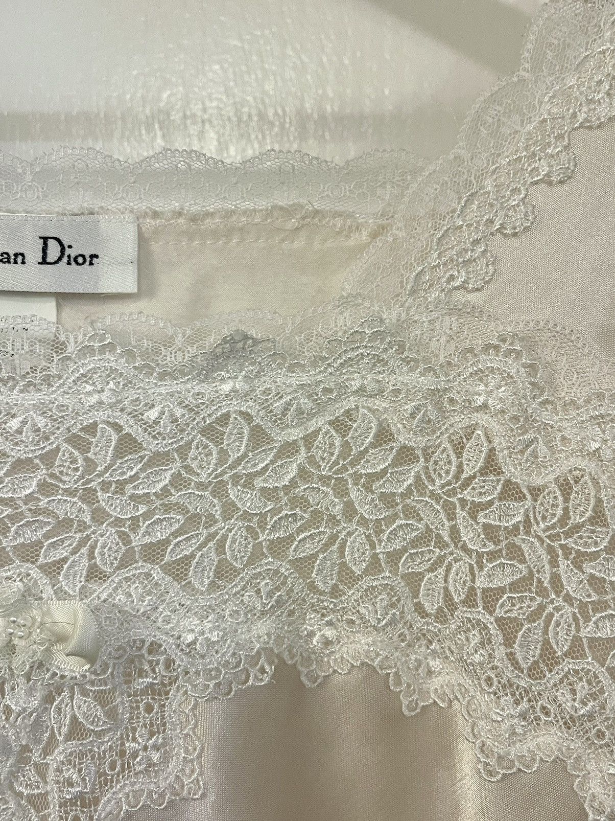 Dior Vintage Satin Silk Lace Dior Nightgown Size L / US 10 / IT 46 - 8 Thumbnail