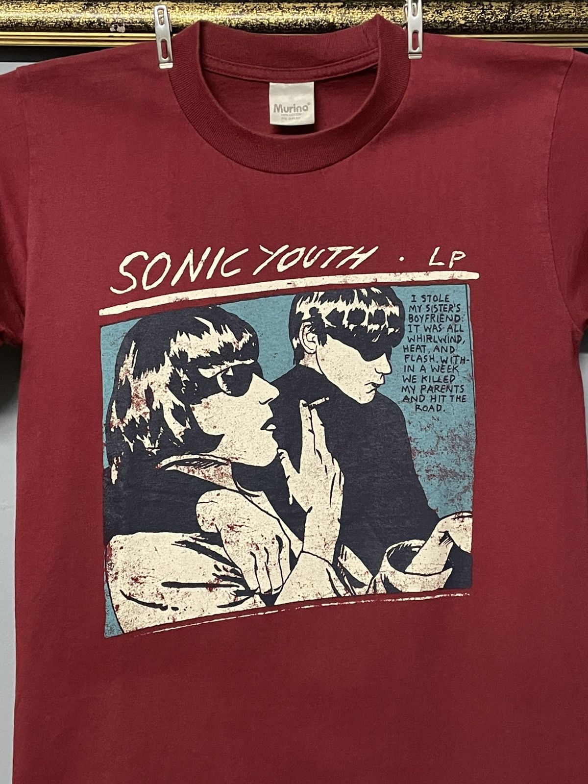 Band Tees Vintage Late 90s Sonic Youth Goo Noise Rock Distressed Tee Size US M / EU 48-50 / 2 - 3 Thumbnail
