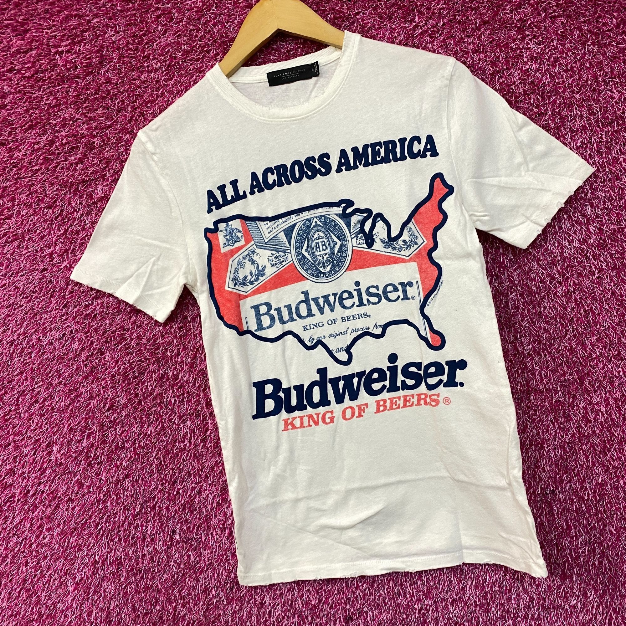 Junk Food Budweiser King Of Beers All Across America T-shirt size XS Size US XS / EU 42 / 0 - 3 Thumbnail
