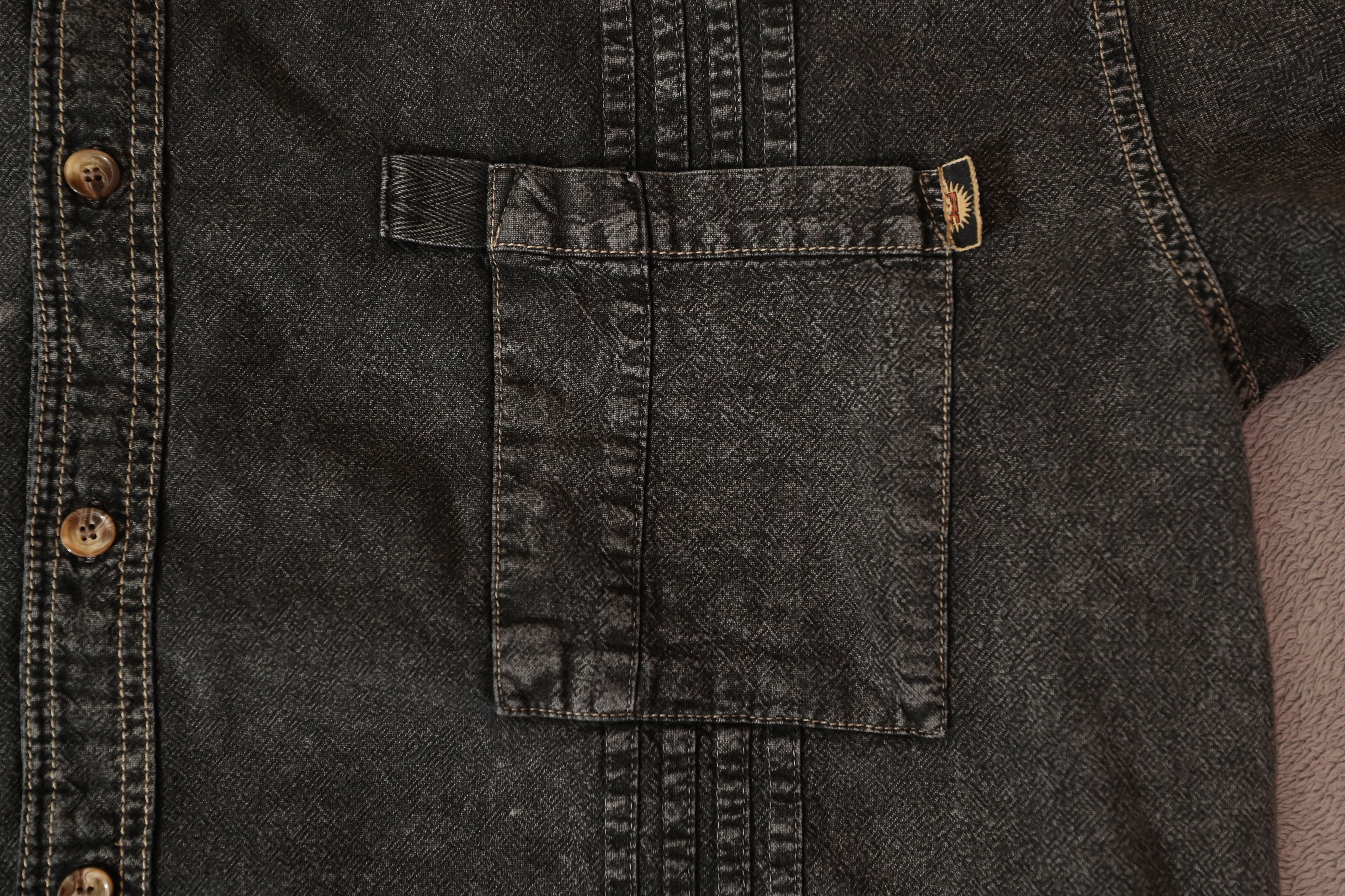 Vintage Farthest Point Casuals Grey Denim Button Up Shirt (L) Size US L / EU 52-54 / 3 - 3 Thumbnail