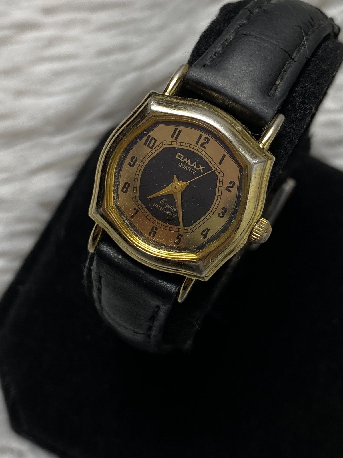 Japanese Brand × Jewelry Vintage Omax Black Dial Gold Frame Watch, Japanese Brand Size ONE SIZE - 2 Thumbnail