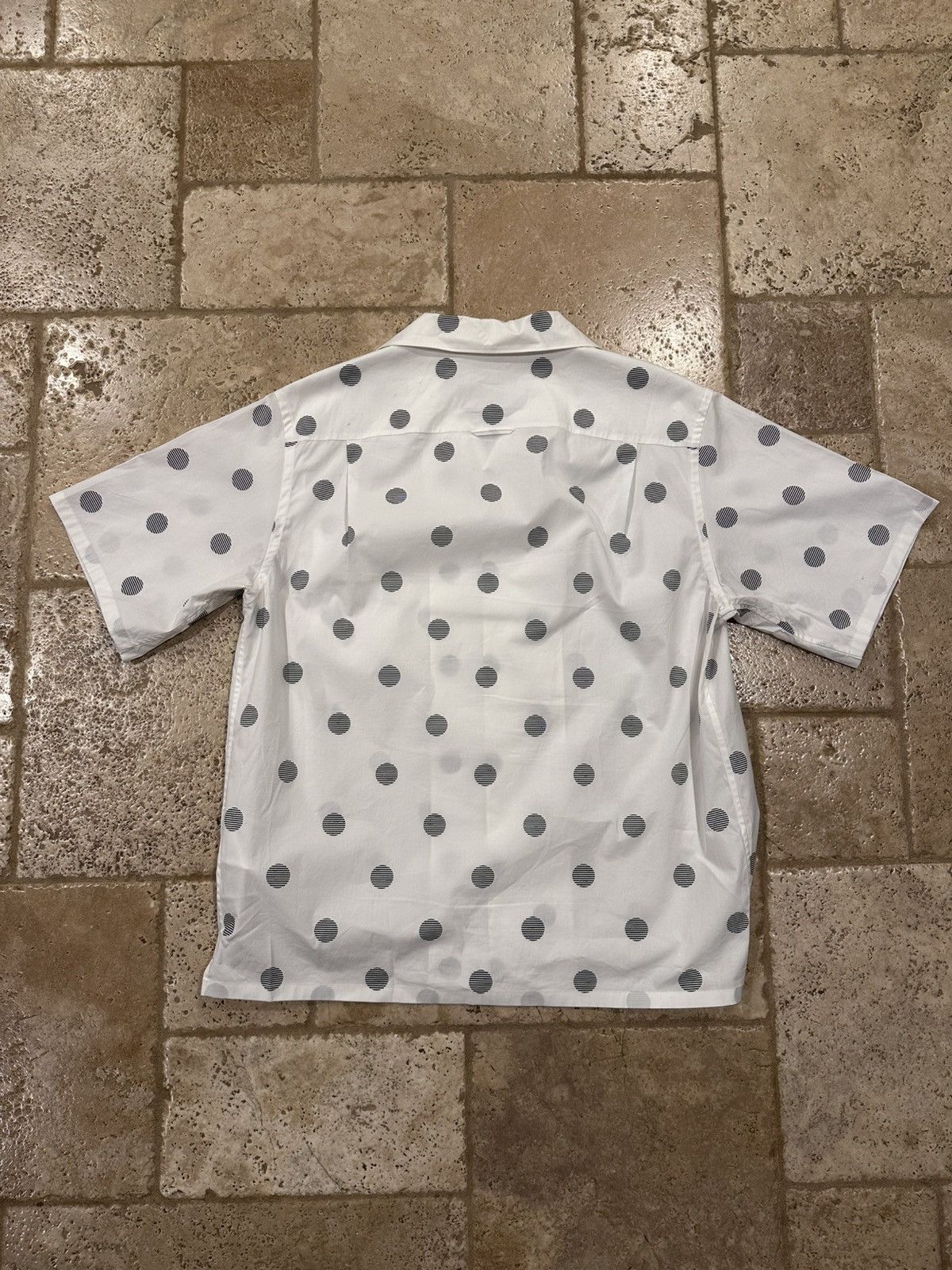 Prada Prada Polka-Dot White Triangle Logo Bowling Button Up Shirt Size US M / EU 48-50 / 2 - 8 Thumbnail