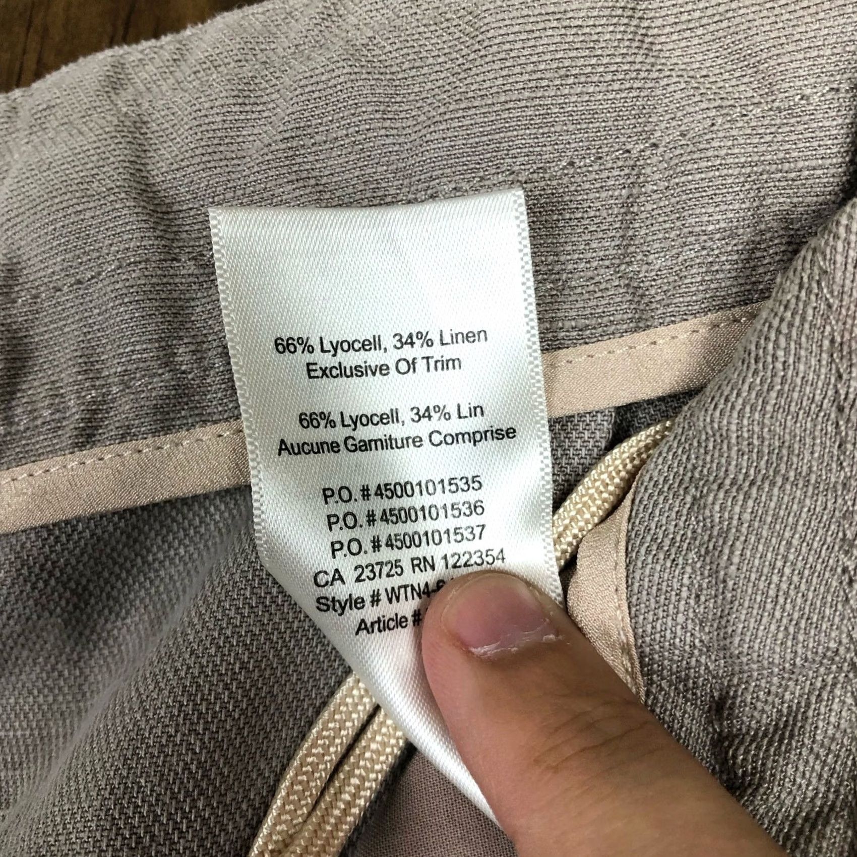Vintage Wilfred Aritzia Womens Pants Ashen Ankle Crepe Drawstring Allant Linen Jogger 4 Size 29" - 6 Thumbnail