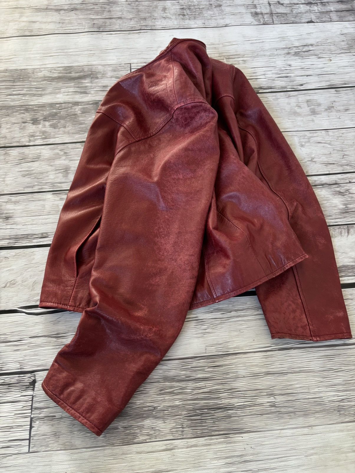 Hysteric Glamour Cropped Rick Owens Type Yohji Yamamoto Style Leather Jacket Size US S / EU 44-46 / 1 - 1 Thumbnail