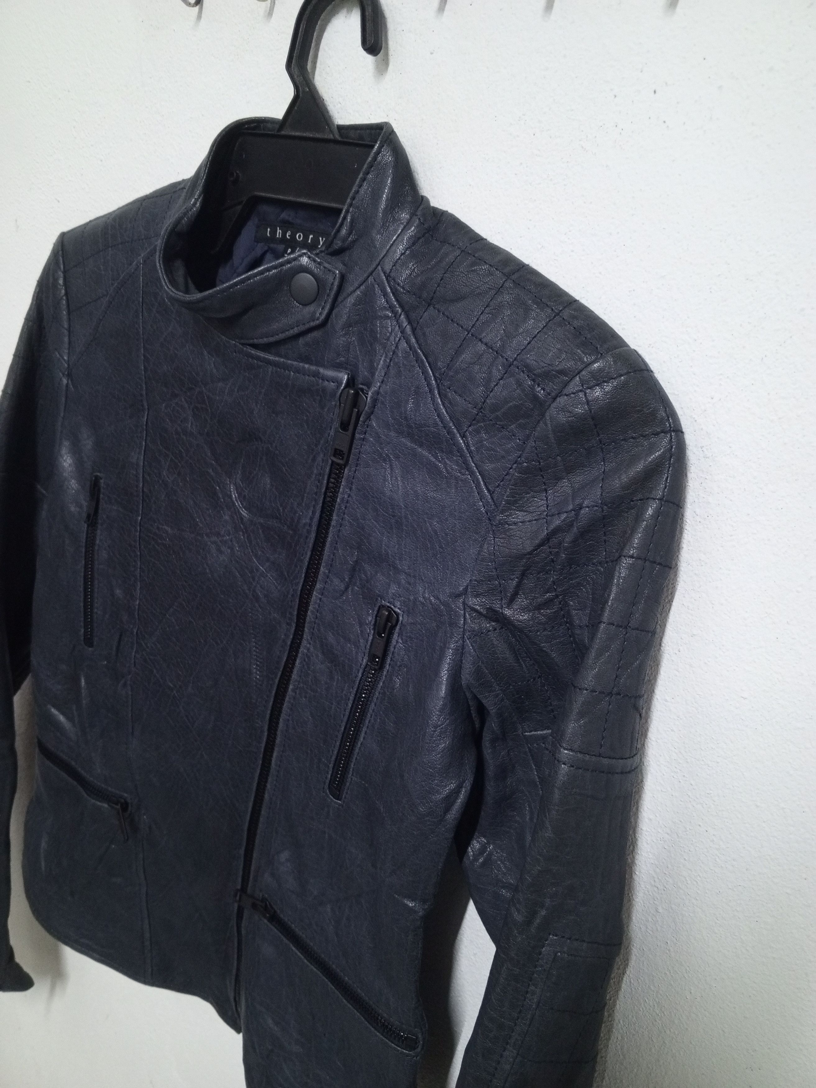 Theory 2012 Theory jacket leather Rider sheep rare Size XS / US 0-2 / IT 36-38 - 8 Thumbnail