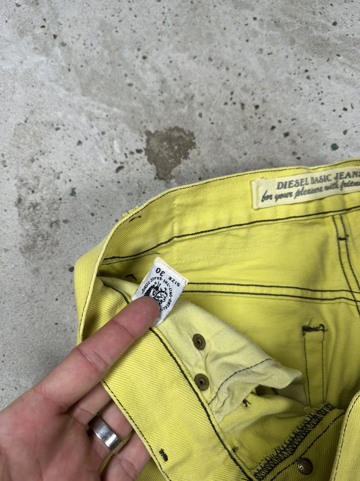 Diesel × Vintage Vintage 2001 Diesel Fellow Yellow Denim Pants Jeans Y2K Size US 30 / EU 46 - 10 Thumbnail