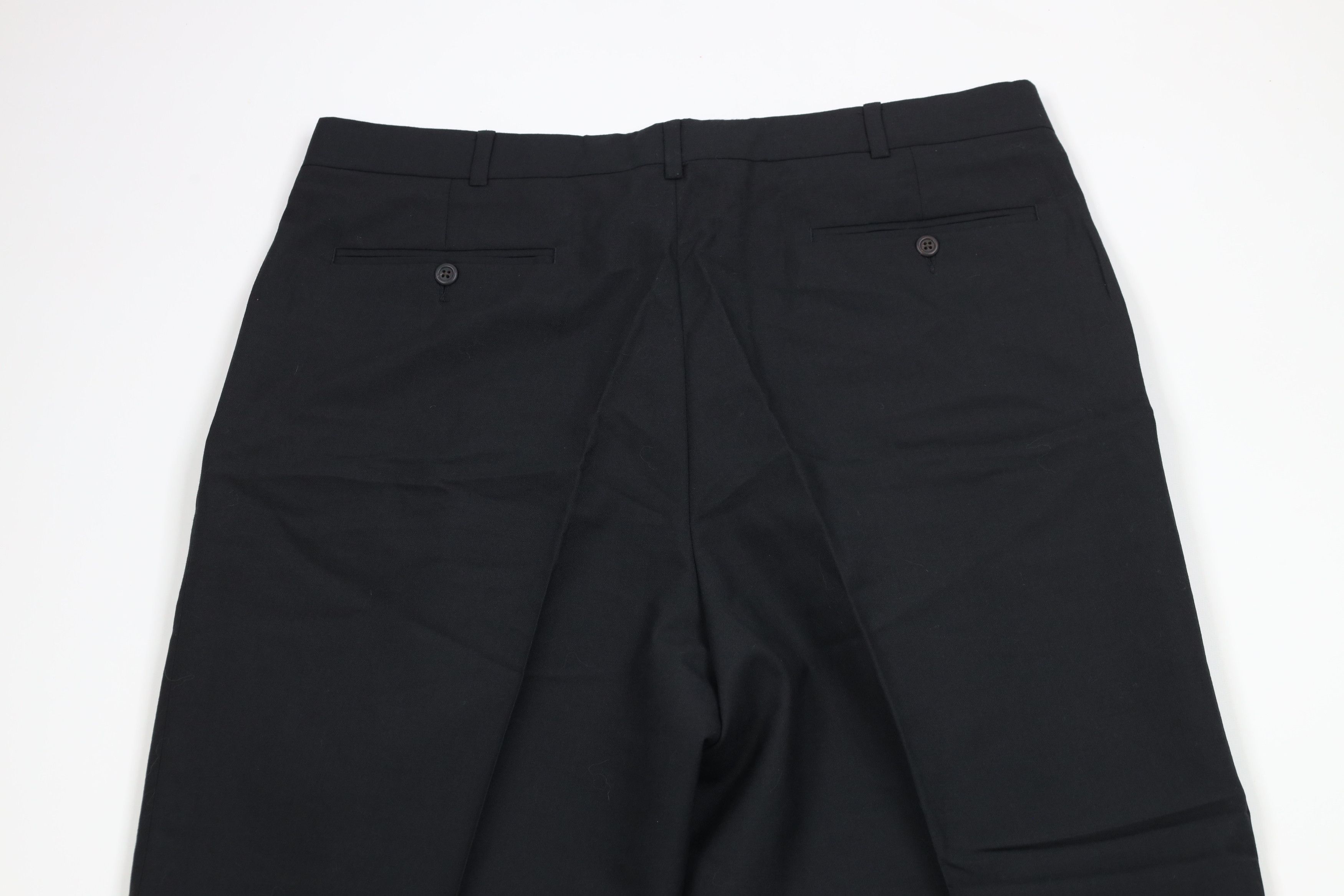 Lands' End × Vintage Vintage 90s Lands End Wool Wide Leg Chino Pants Black USA Size US 38 / EU 54 - 9 Thumbnail