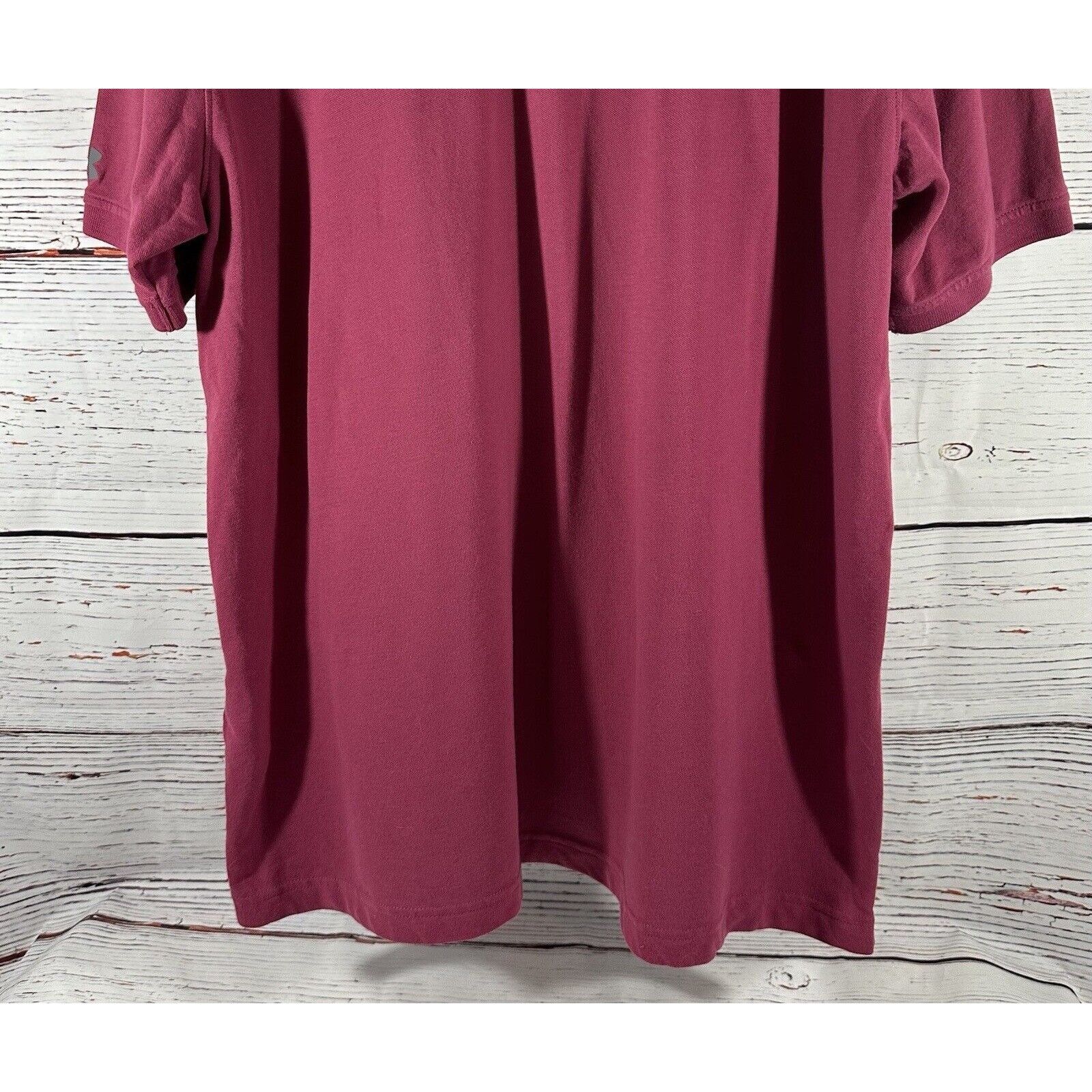 Under Armour Under Armour Heat Gear Polo Shirt Mens 2XL Wine Color Preppy Size US XXL / EU 58 / 5 - 7 Thumbnail