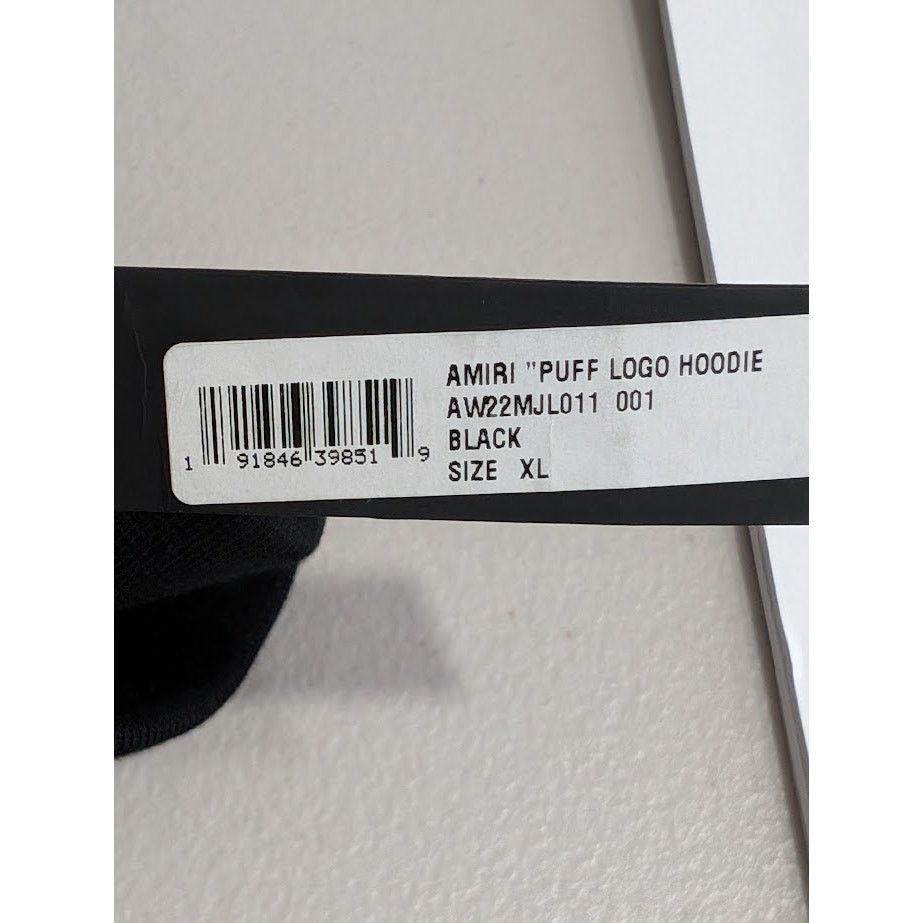 Amiri o1rshd1 Puff Logo Hoodie in Black Size US XL / EU 56 / 4 - 21 Thumbnail