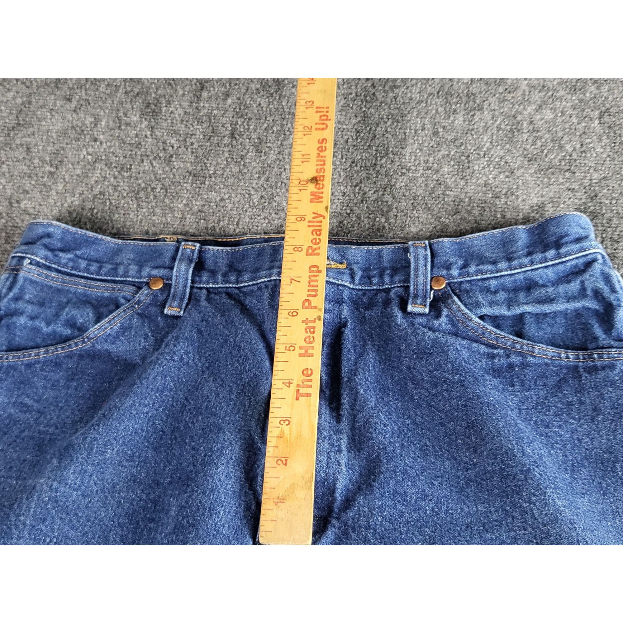 Wrangler Wrangler Jeans Men Sz 36X34 13MMZ Blue Denim Straight Leg Co Size US 40 / EU 56 - 6 Thumbnail