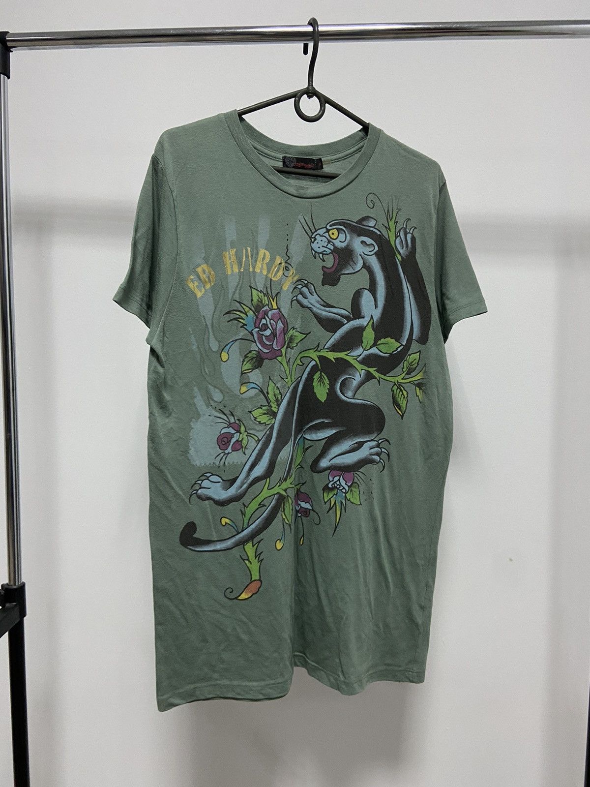 Ed Hardy × Vintage Ed Hardy T Shirt Vintage Big Logo Tattoos Pantera Size US XL / EU 56 / 4 - 1 Thumbnail