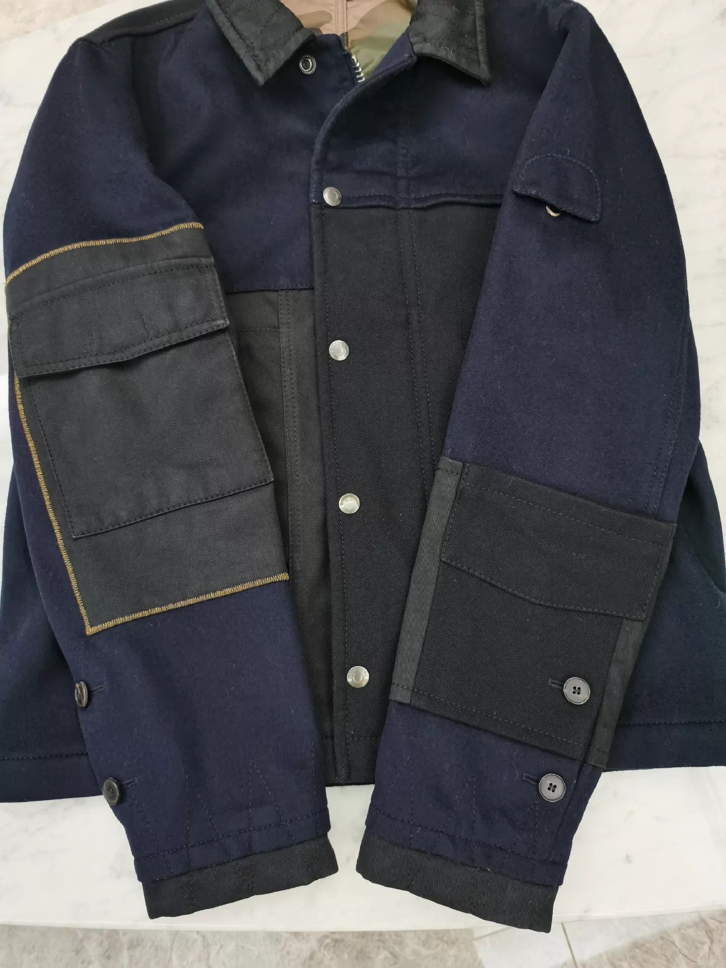 Valentino Valentino Mixed Fabric Paneled Jacket 48 Size US M / EU 48-50 / 2 - 7 Thumbnail