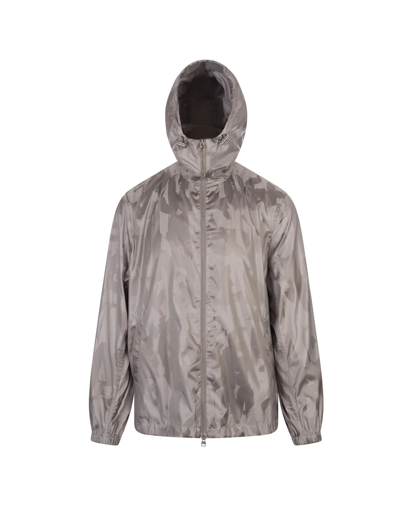 Alexander McQueen o1srvl11e0226 McQueen Graffiti Windbreaker Jacket​ In Silver Size US XL / EU 56 / 4 - 1 Thumbnail