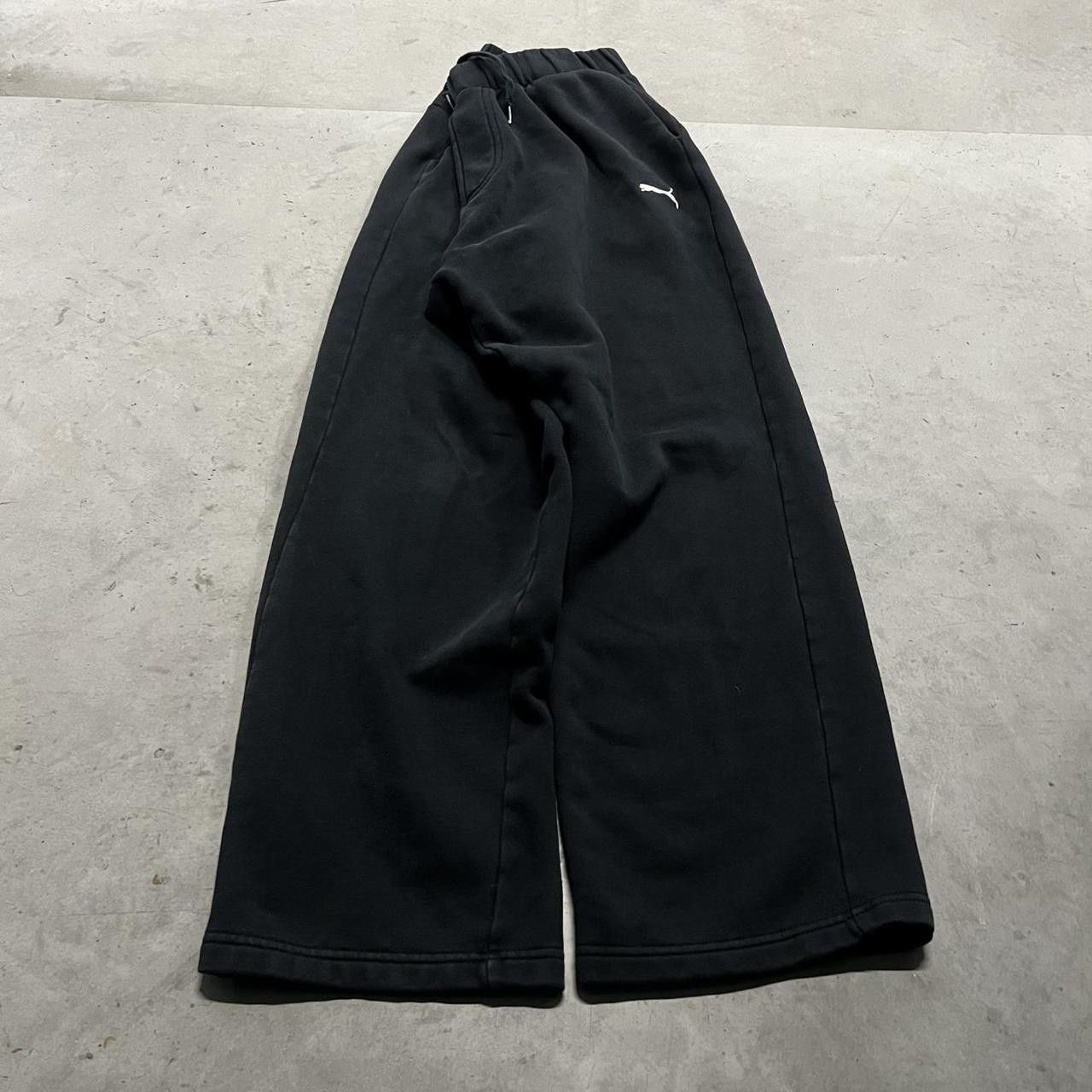 Puma × Vintage Vintage Y2K Baggy Black Puma Sweatpants With white Logo! Size US 34 / EU 50 - 2 Thumbnail
