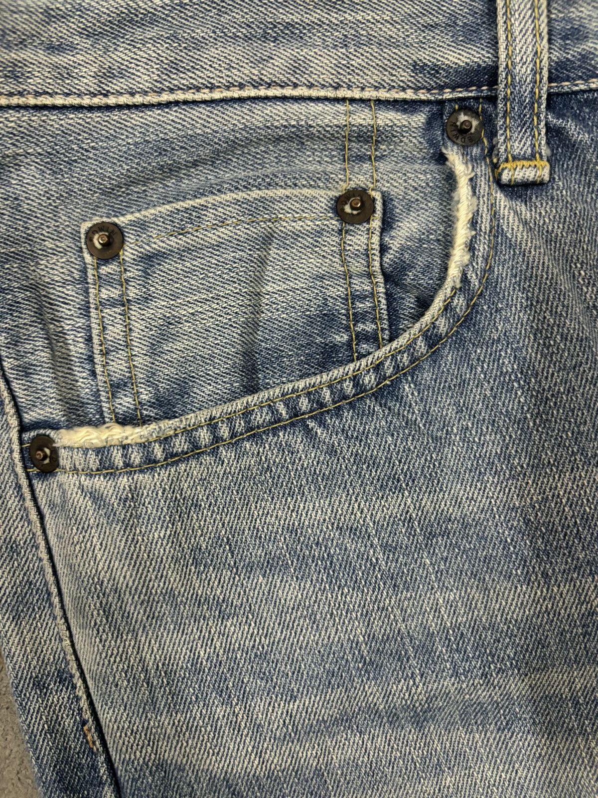 Edwin Vintage Edwin 505XX Selvedge Dirt Mud Wash Baggy Jeans Size US 34 / EU 50 - 6 Thumbnail