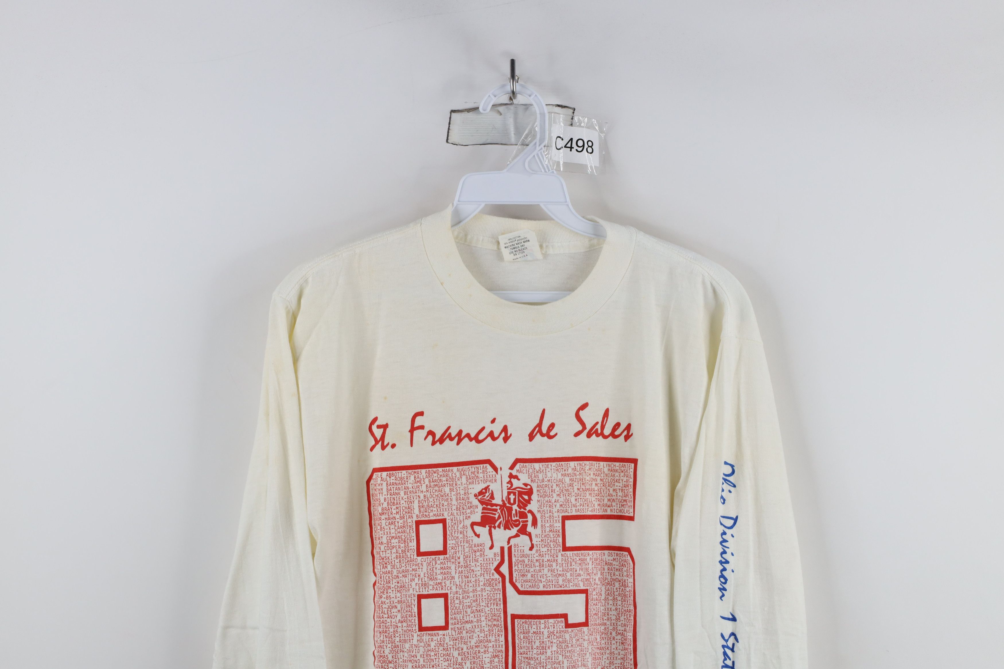 Vintage Vintage 80s Champs Francis de Sales Long Sleeve T-Shirt USA Size US L / EU 52-54 / 3 - 2 Thumbnail