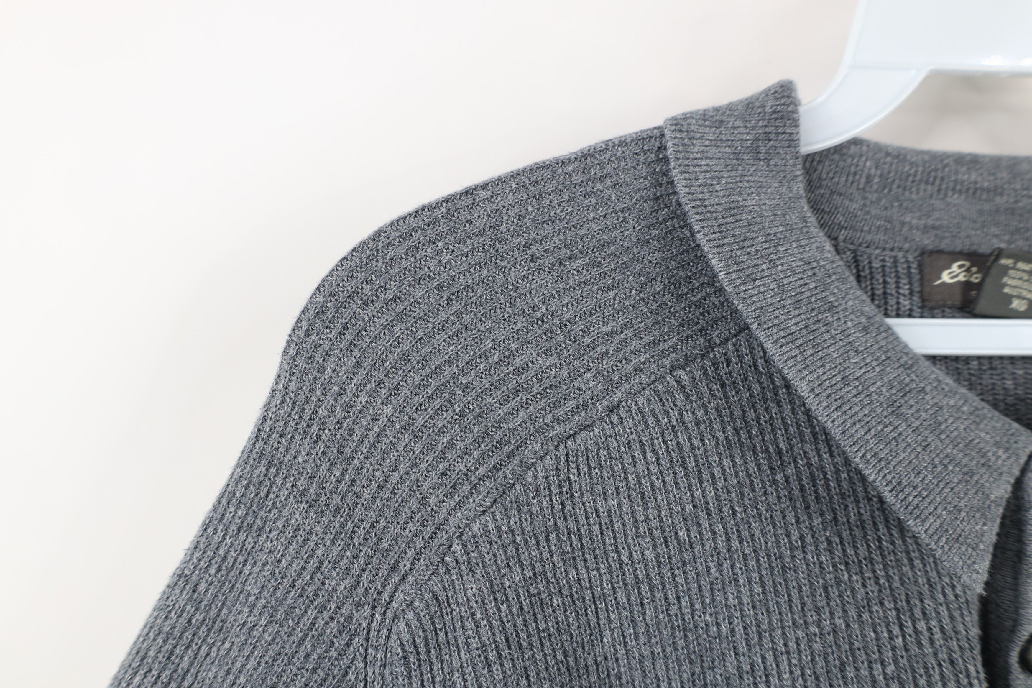 Eddie Bauer × Vintage Vintage 90s Eddie Bauer Collared Pullover Sweater Gray Size US XL / EU 56 / 4 - 5 Thumbnail