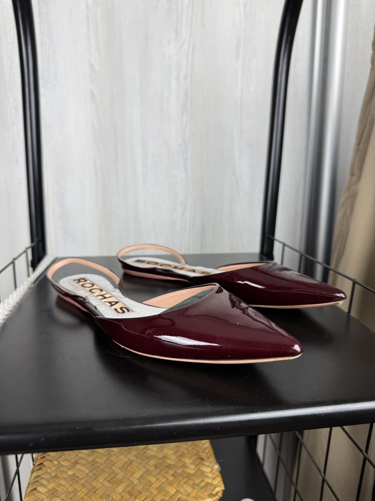 Rochas Rochas patent leather burgundy flats ballets mules w box Size US 8.5 / IT 38.5 - 9 Thumbnail